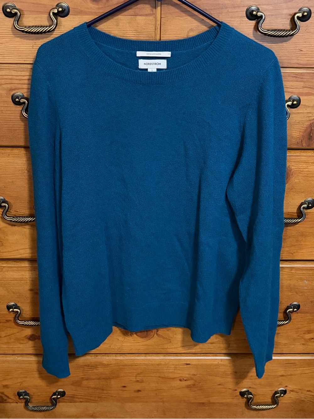 Nordstrom Women’s Teal-Blue Crewneck Pullover
